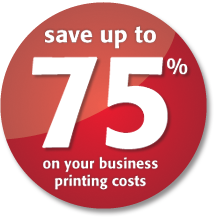 Save up to 75% on your business printing costs